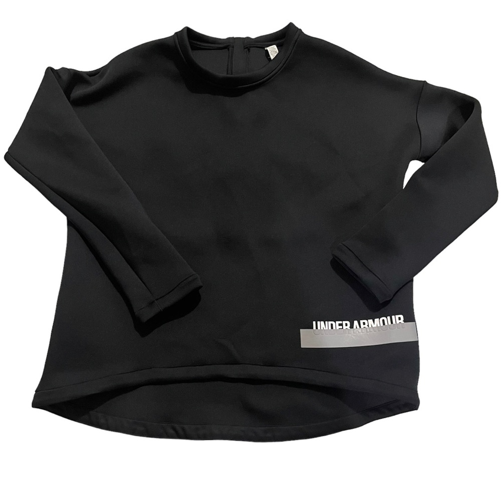 Under Armour Rehearsal Crop Pullover Women’s XS Black Zip Up Back Shirt